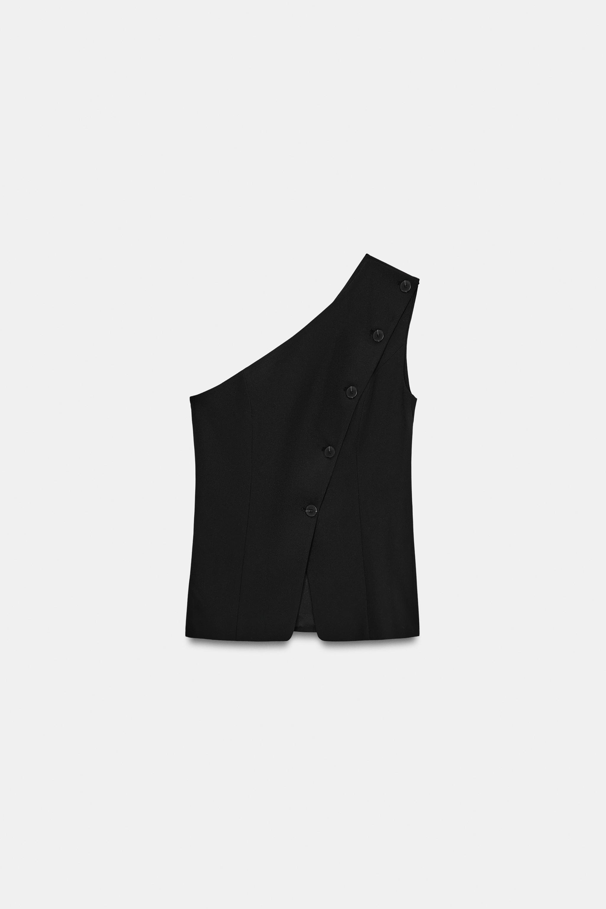 GILET ASYMÉTRIQUE À BOUTONS